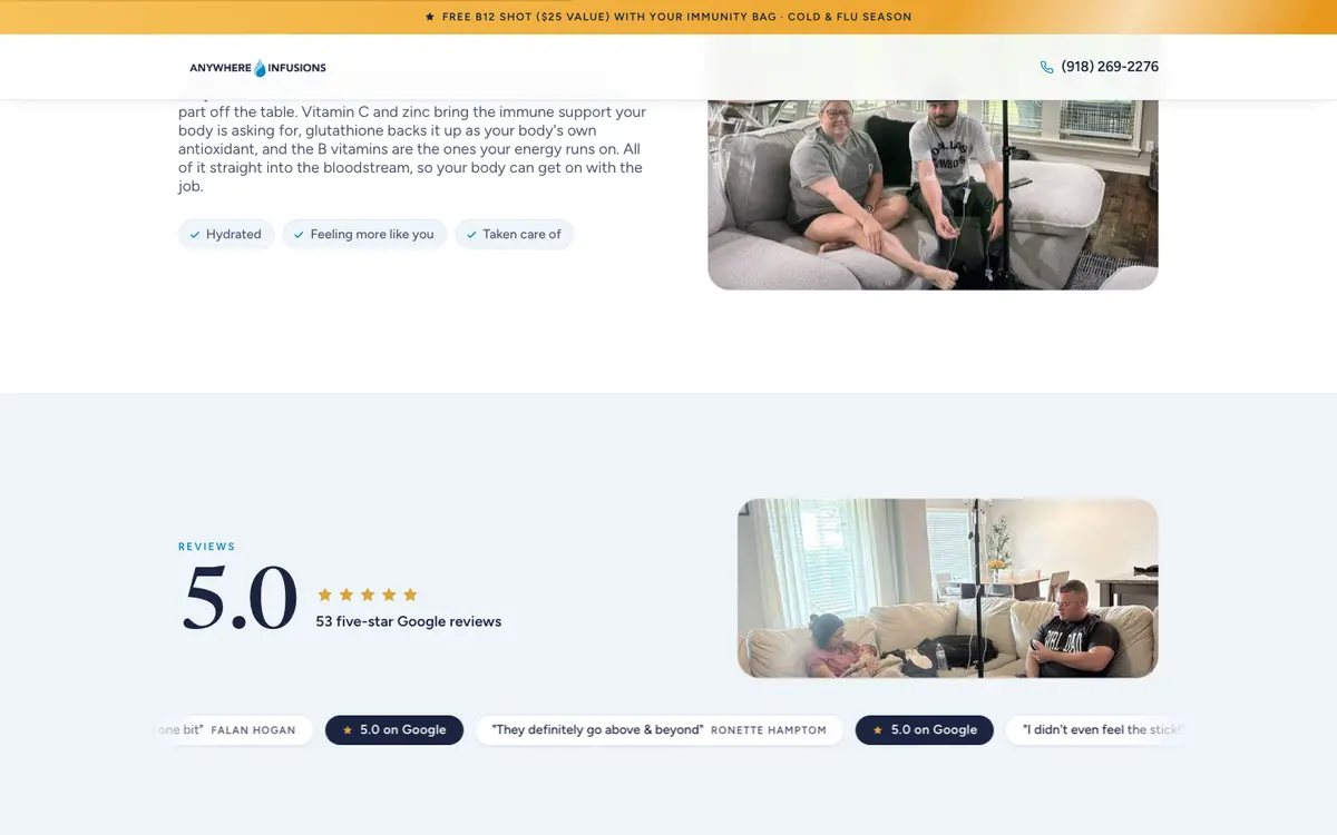 More of the Immunity Bag ad page site
